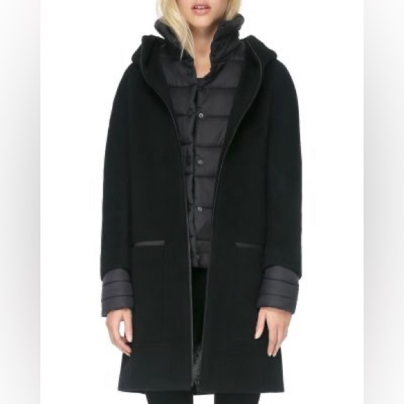 SOIA & KYO Rosalia Mixed Media Puffer Coat - Picture 1 of 8